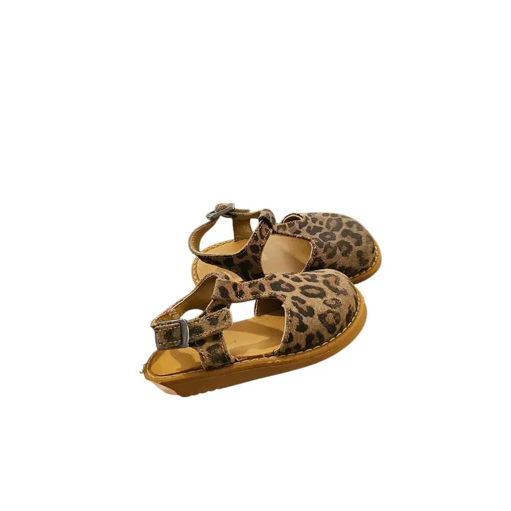 Freshly Picked Leopard Newport Clog sandals toddler sz 6 girls shoes